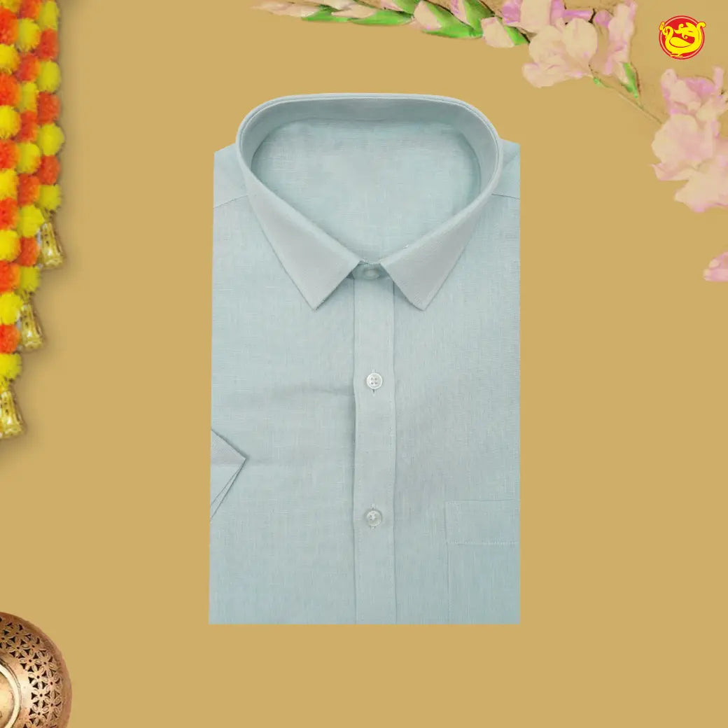 Ramar Green Tissue Readymade Shirts And Dhoti Sets for Men