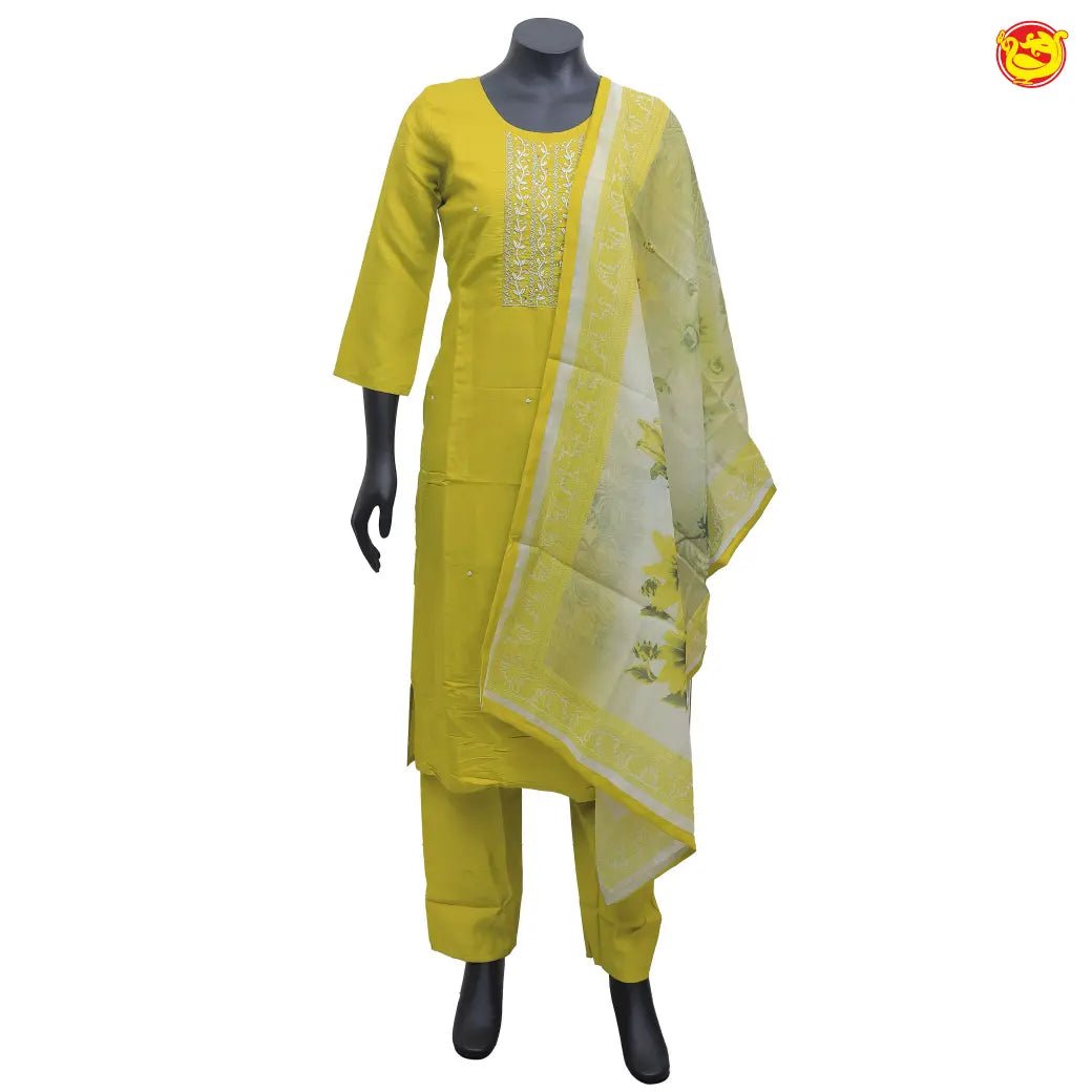 Yellow Ladies Branded Readymade Chudi Set