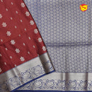 Maroon with Blue Soft Silk Saree - Thenianantham