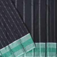 Black With Green Border Arani Silk Saree