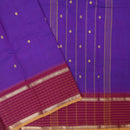 Dark Purple With Maroon Pure Chettinad Cotton Saree with Blouse