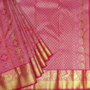 Pink with Gold Zeri Subalaya Wedding Silk Saree