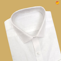 Men’s White Linen Cotton Full Sleeve Shirt