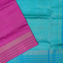 Deep Pink with Blue Soft Silk Saree