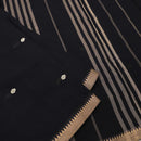 Black ColourTraditional Narayanpet Cotton Saree with  Border