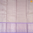 Tissue Golden Yellow With Lavender Floral Motifs Gold Zari Border Pure Kanjivaram Subhalaya Wedding Silk Saree - Thenianantham