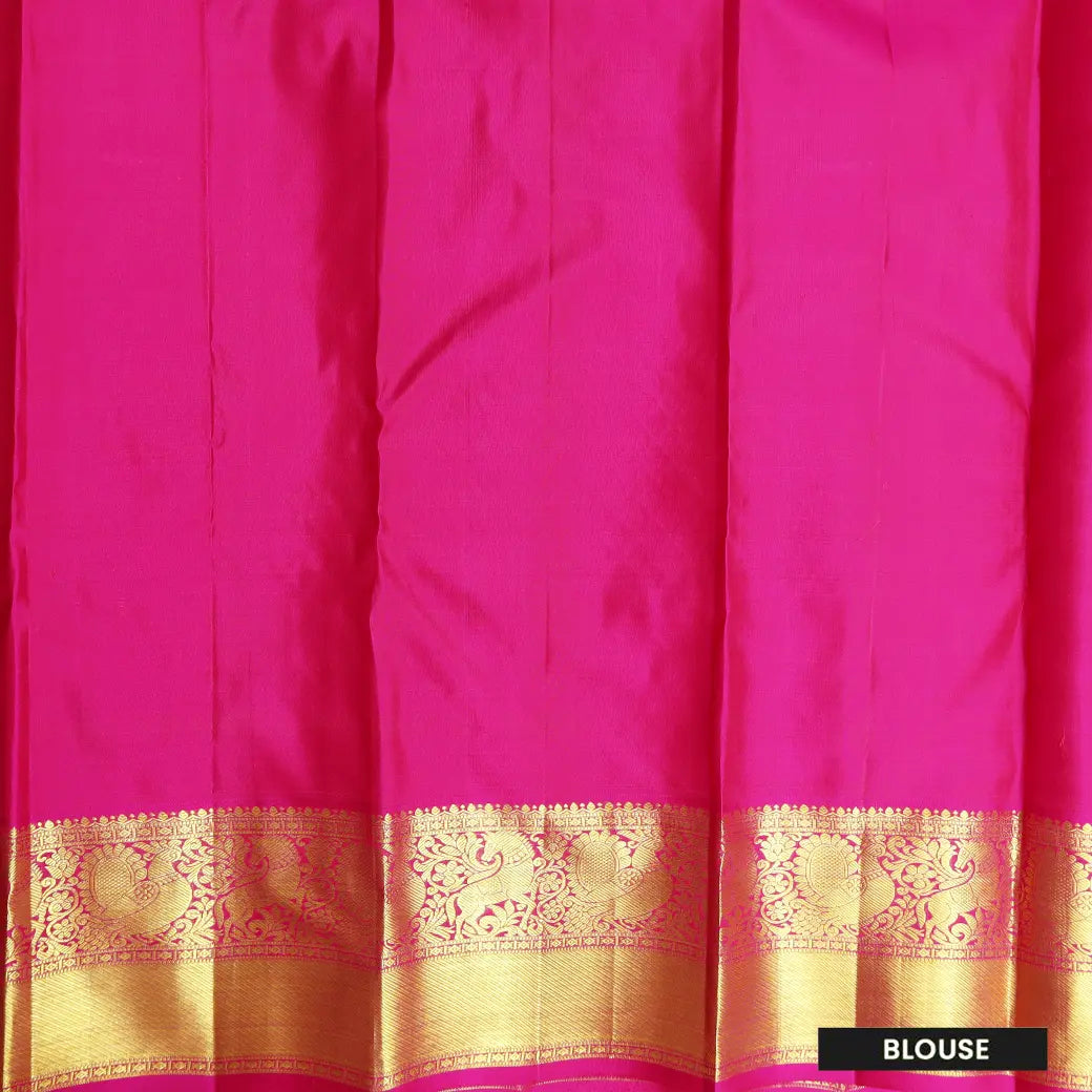 Pink with Gold Zeri Subalaya Wedding Silk Saree