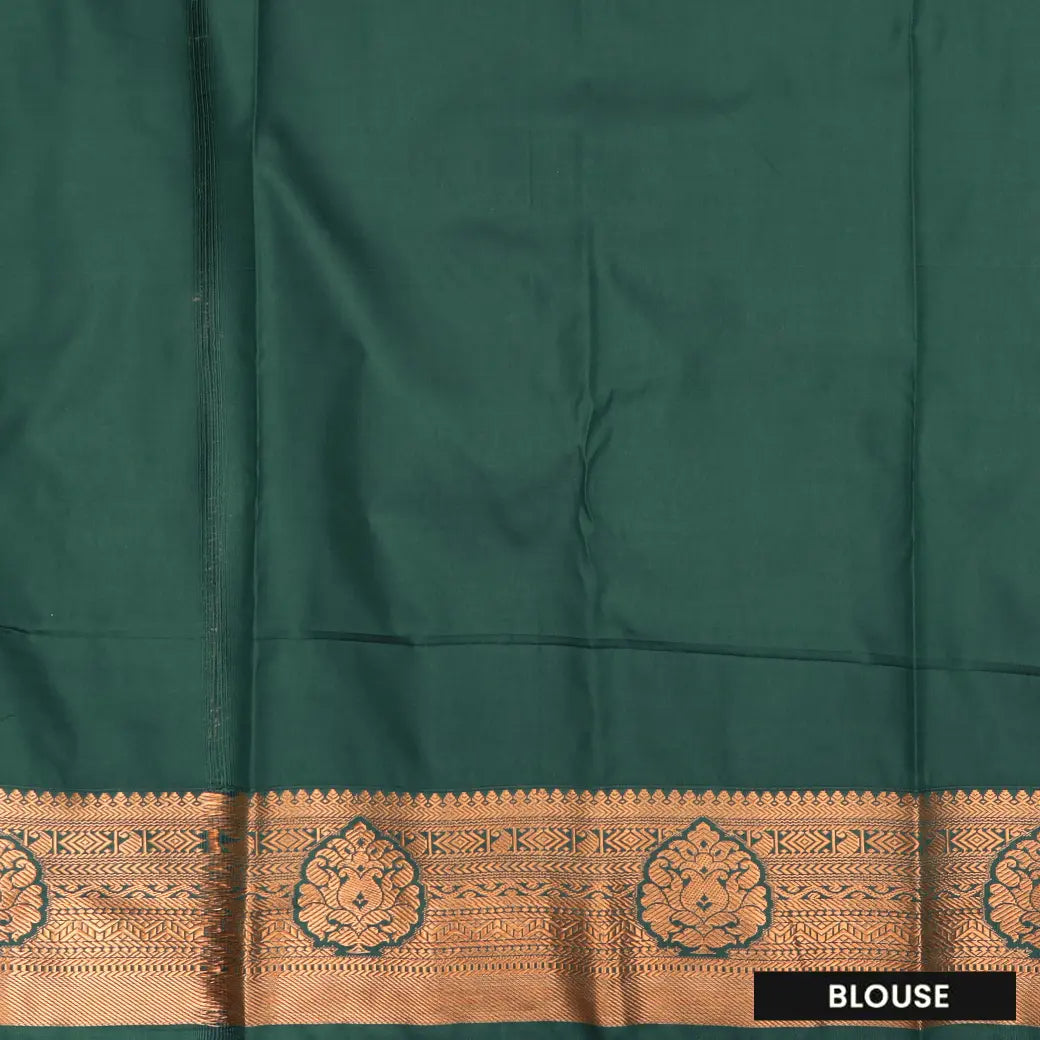 Maroon with Green Art Silk Saree