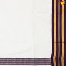 Southloom Exclusive Onam Kasavu Saree With Maroon Border Pattern (Matching Plain Blouse Included)