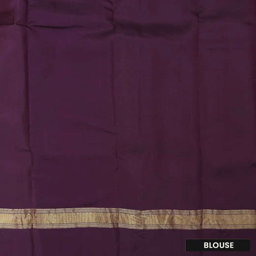 Brick Red with Dark Brown Soft Silk Saree