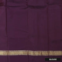 Brick Red with Dark Brown Soft Silk Saree