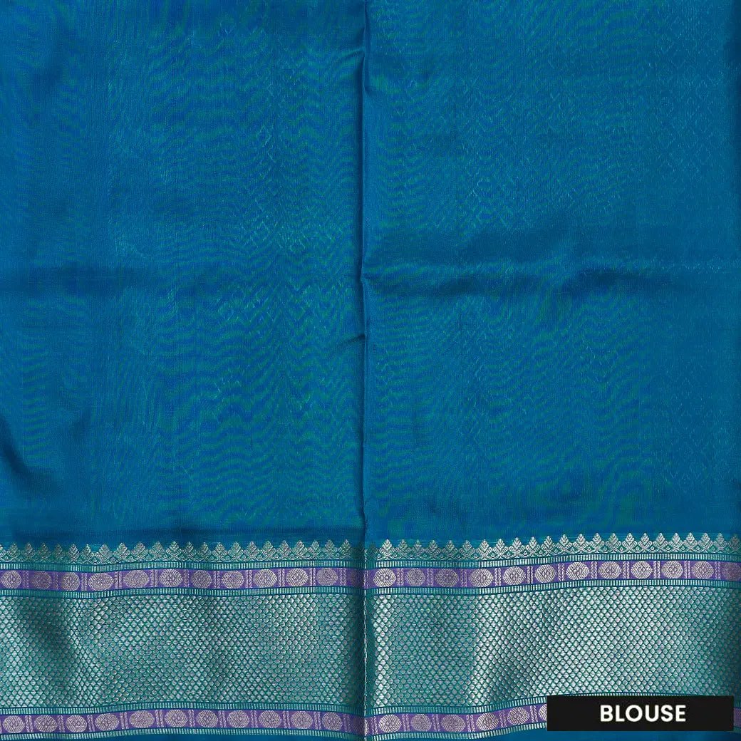 Royal bule with peacock bule venkatagiri Silk Saree - Thenianantham