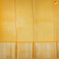 Light blue with yellow border pure Kanchipuram silk saree - Thenianantham