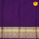 Peacock Blue Wedding Silk Saree With Purple Pallu - Thenianantham