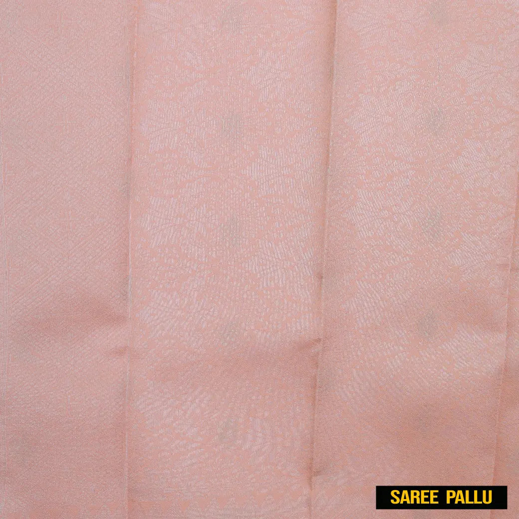 Blue-Gray with Peach Kubera Silk Saree