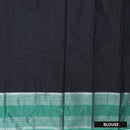 Black With Green Border Arani Silk Saree