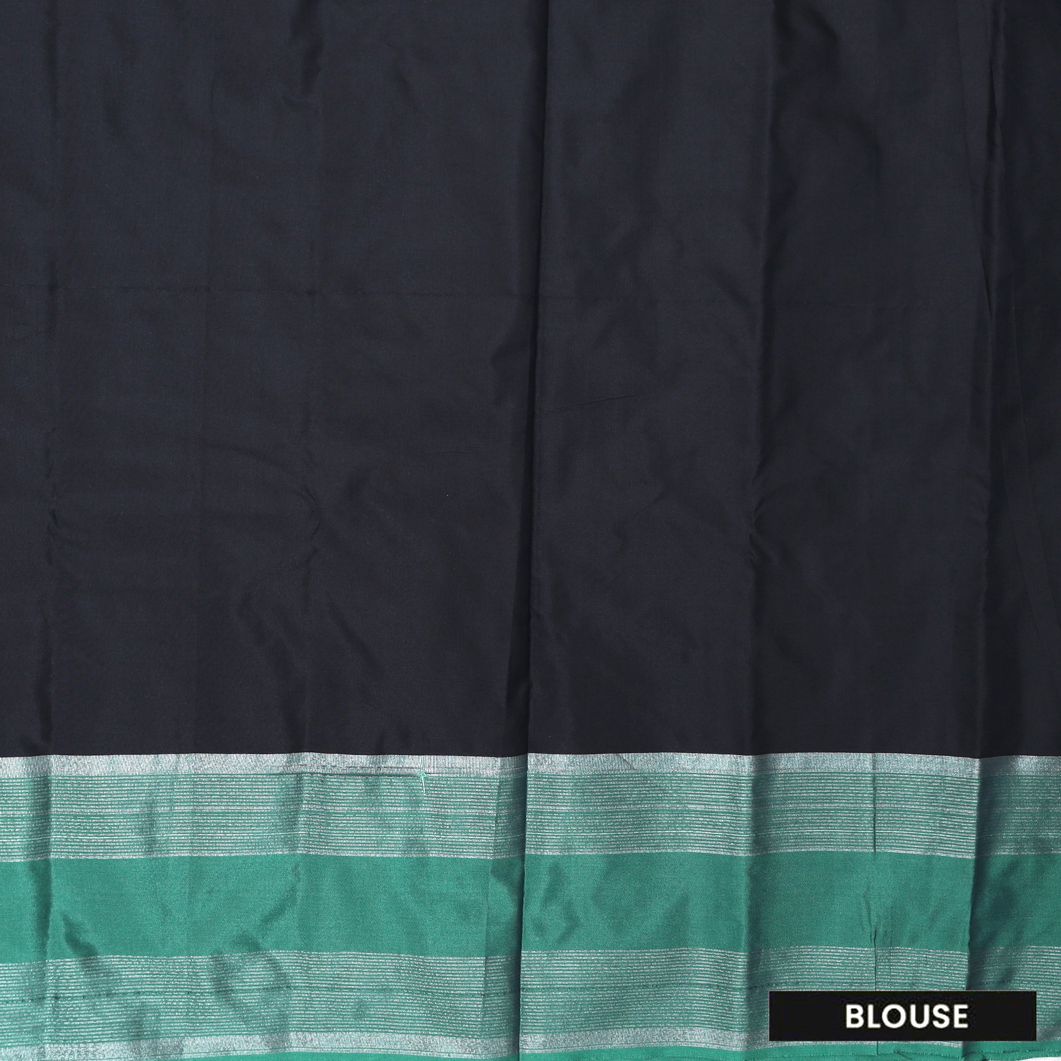 Black With Green Border Arani Silk Saree