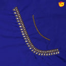 Blue Bridal Aariwork Blouse - Thenianantham