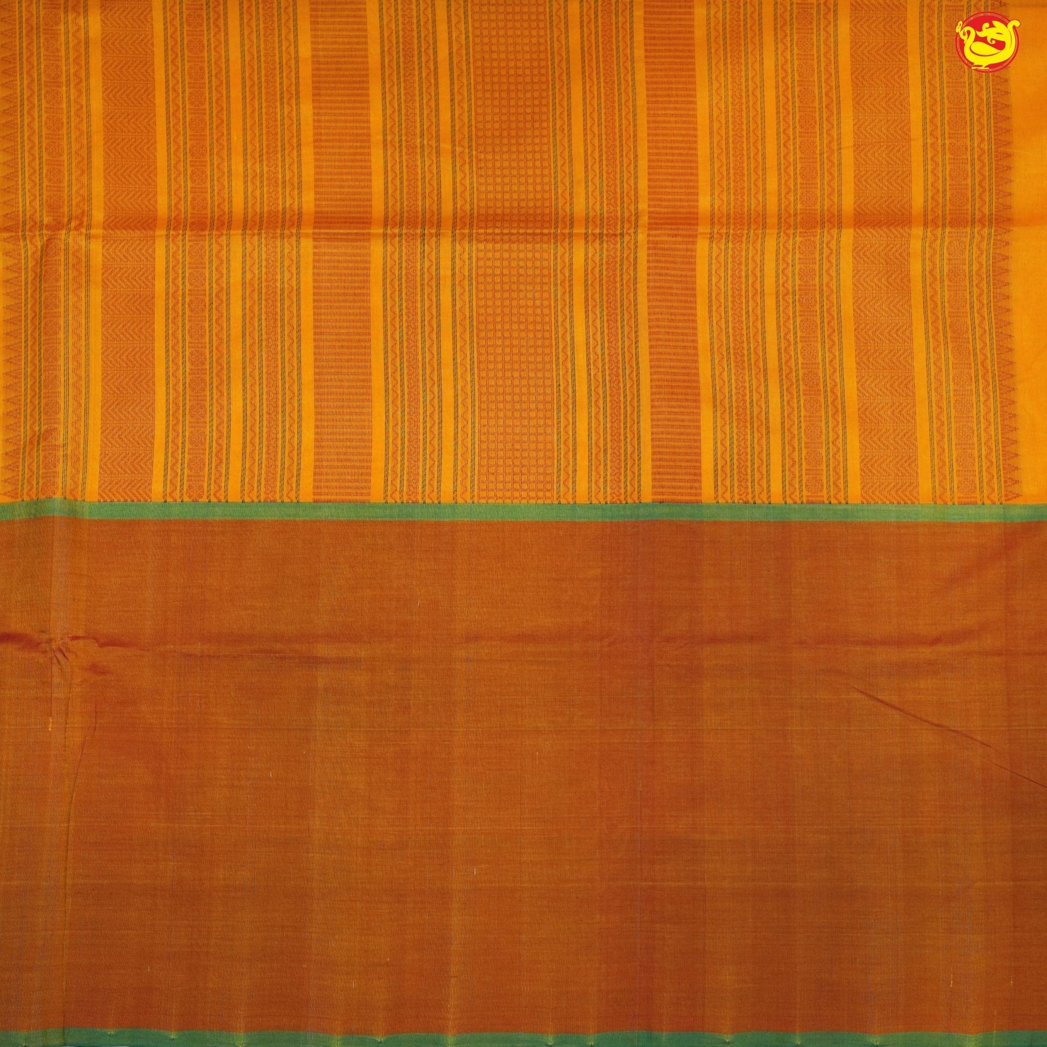 Mustard Yellow and Maroon Golden Jacquard Checks And Mango Butta Kanchipuram Silk Saree - Thenianantham