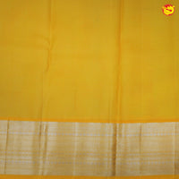 Light blue with yellow border pure Kanchipuram silk saree - Thenianantham