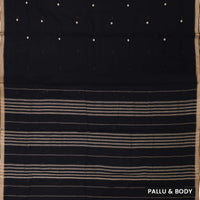 Black ColourTraditional Narayanpet Cotton Saree with  Border