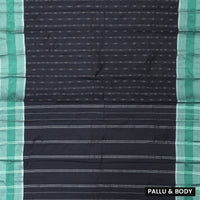 Black With Green Border Arani Silk Saree