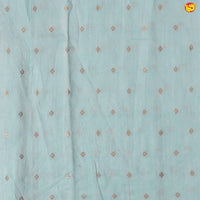 Light Sea Blue With Organza Silk Floral Hand Embroidered Work Saree