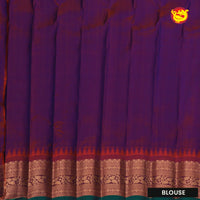 Rama green with purple Gadwal silk saree