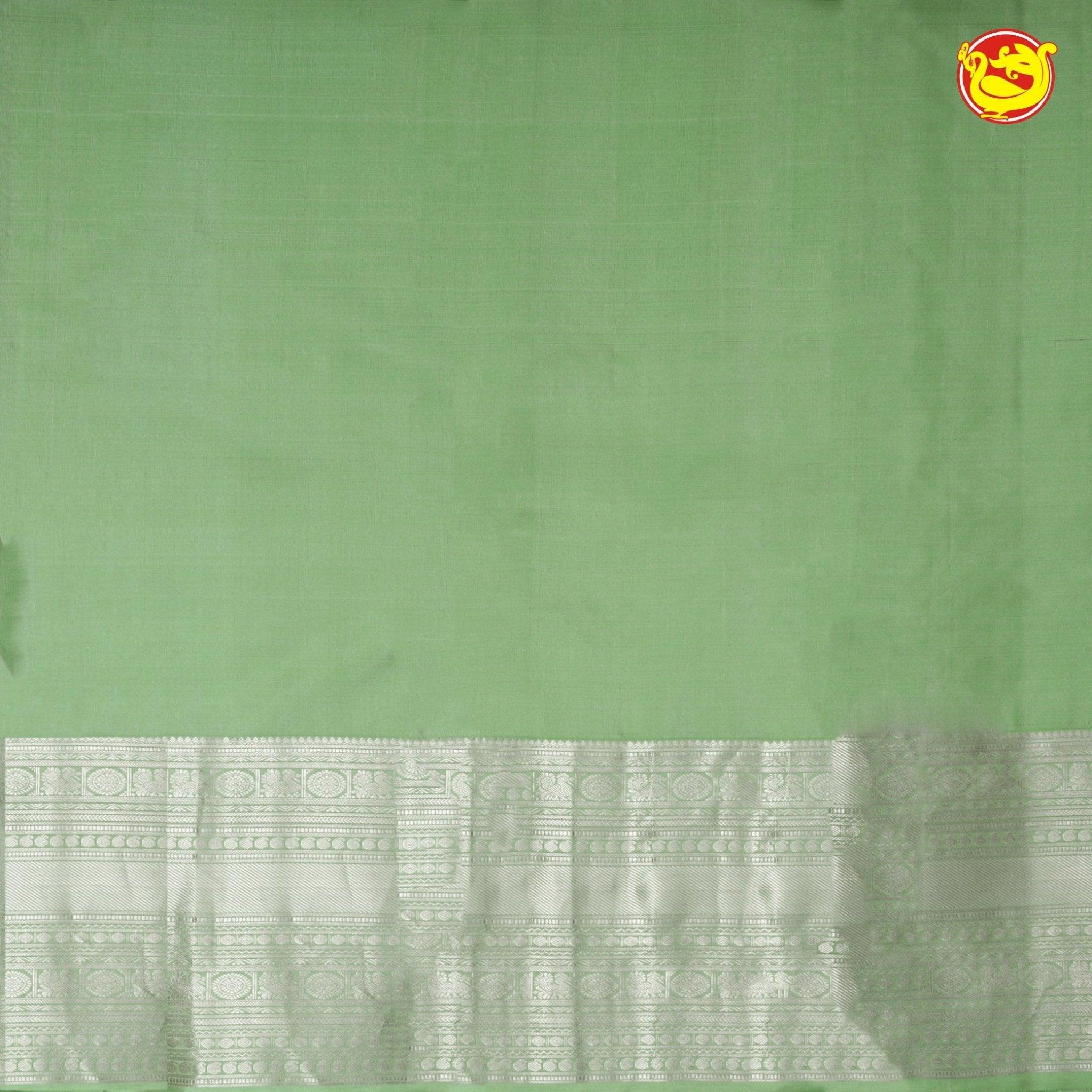 Pista Green With Silver Zari Soft Silk Saree - Thenianantham