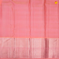 Sky blue with peach pure Kanchipuram silk saree - Thenianantham