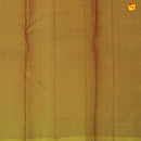 Dark Maroon With Mustard Motifs Gold Zari Checked Pure Kanjivaram Subhalaya Soft Silk Saree - Thenianantham