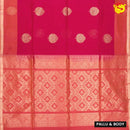 Pink with Double shade Orange Pure Silk Cotton Saree - Thenianantham