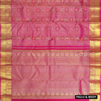 Pink with Gold Zeri Subalaya Wedding Silk Saree