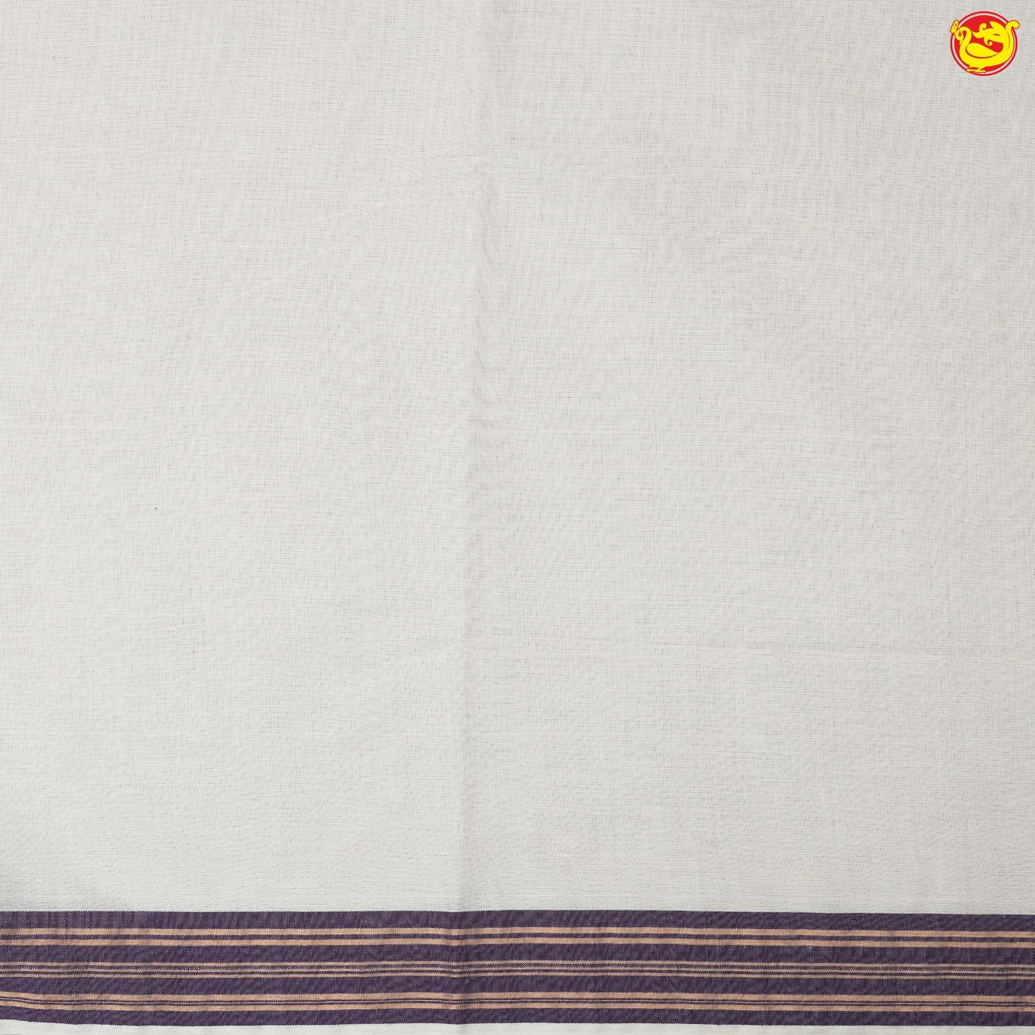 Southloom Exclusive Onam Kasavu Saree With Maroon Border Pattern (Matching Plain Blouse Included)