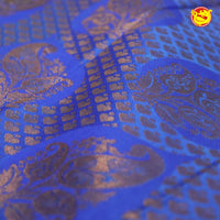 Blue With Magenta Semi Silk Saree - Thenianantham