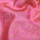 Pink With Checked Floral Motifs Gold Zari Border Pure Kanjivaram Subhalaya Wedding Silk Saree - Thenianantham