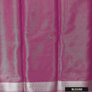 Couple Combo Tissue Silk Set – Men’s Shirt & Dhoti with Matching Women’s Saree With Aqua Blue With Silver Zari Border