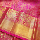 Pink with Gold Zeri Subalaya Wedding Silk Saree