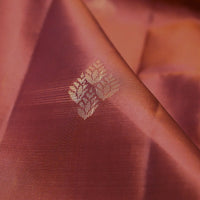 Brick Red with Dark Brown Soft Silk Saree
