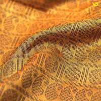 Mustard Yellow and Maroon Golden Jacquard Checks And Mango Butta Kanchipuram Silk Saree - Thenianantham