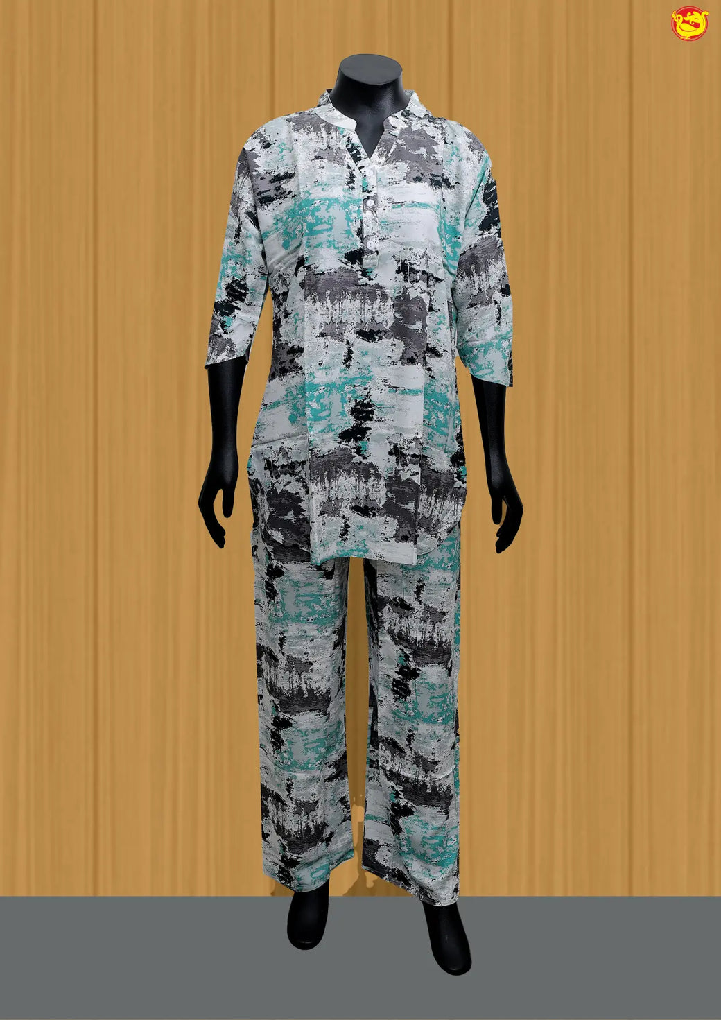 Multi colour Women Night Suit Printed