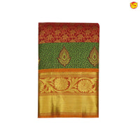 Bright red wedding silk saree - Thenianantham