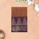 Double Shade Light Brown with Purple Pure Chettinad Cotton Saree without Blouse
