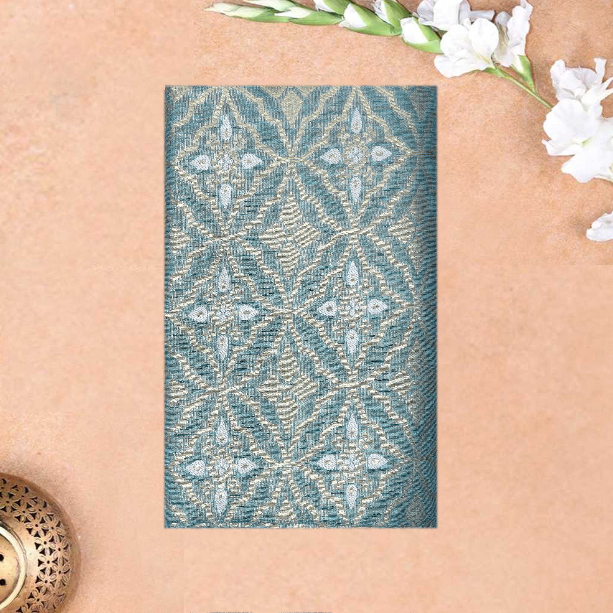 Grey Colour Fancy Weaving Saree