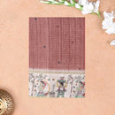 Maroon with cream color Semi Chanderi Silk Saree