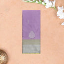 Lavender Purple With Silver Border  Arani Silk Saree