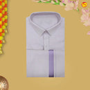Lavender Tissue Readymade Shirts And Dhoti Sets for Men