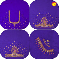 Purple Bridal Aariwork Blouse - Thenianantham