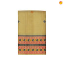 Beige and Light Orange Jacquard Pallu And Floral Buttas Kanchipuram Soft Silk Saree - Thenianantham