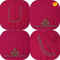 Rani Pink Bridal Aariwork Blouse - Thenianantham